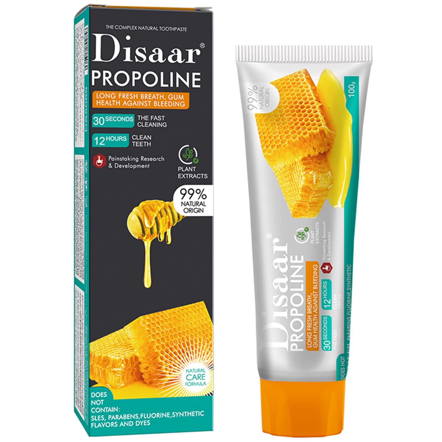 DISAAR Beauty Propoline emballage dentifrice 100 g, pratique et élégant pour votre routine.