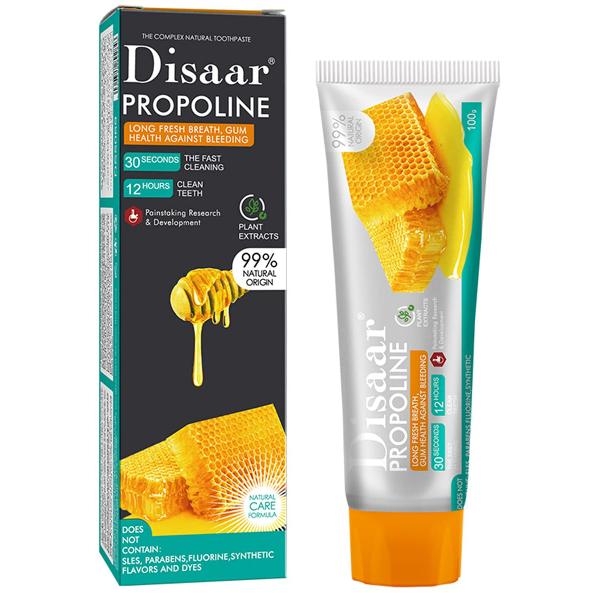 DISAAR Beauty Propoline emballage dentifrice 100 g, pratique et élégant pour votre routine.