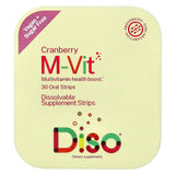 Bandes dissolvantes DISO M-VIT au cranberry, faciles à prendre et rapides à assimiler.