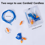 Dison bouchons en silicone 32dB, lot de cent paires pour voyage et travail