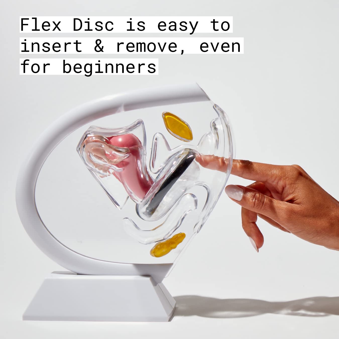 Disque menstruel Flex mode de vie actif adapté à la natation et au sport.