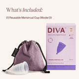 DIVA Cup Modèle 0, silicone médical sûr et durable.