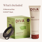 DIVA Disc avec capacité de 36 ml pour un flux prolongé.