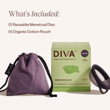 Diva Disc en silicone médical, durable et sûr pour réutilisation.