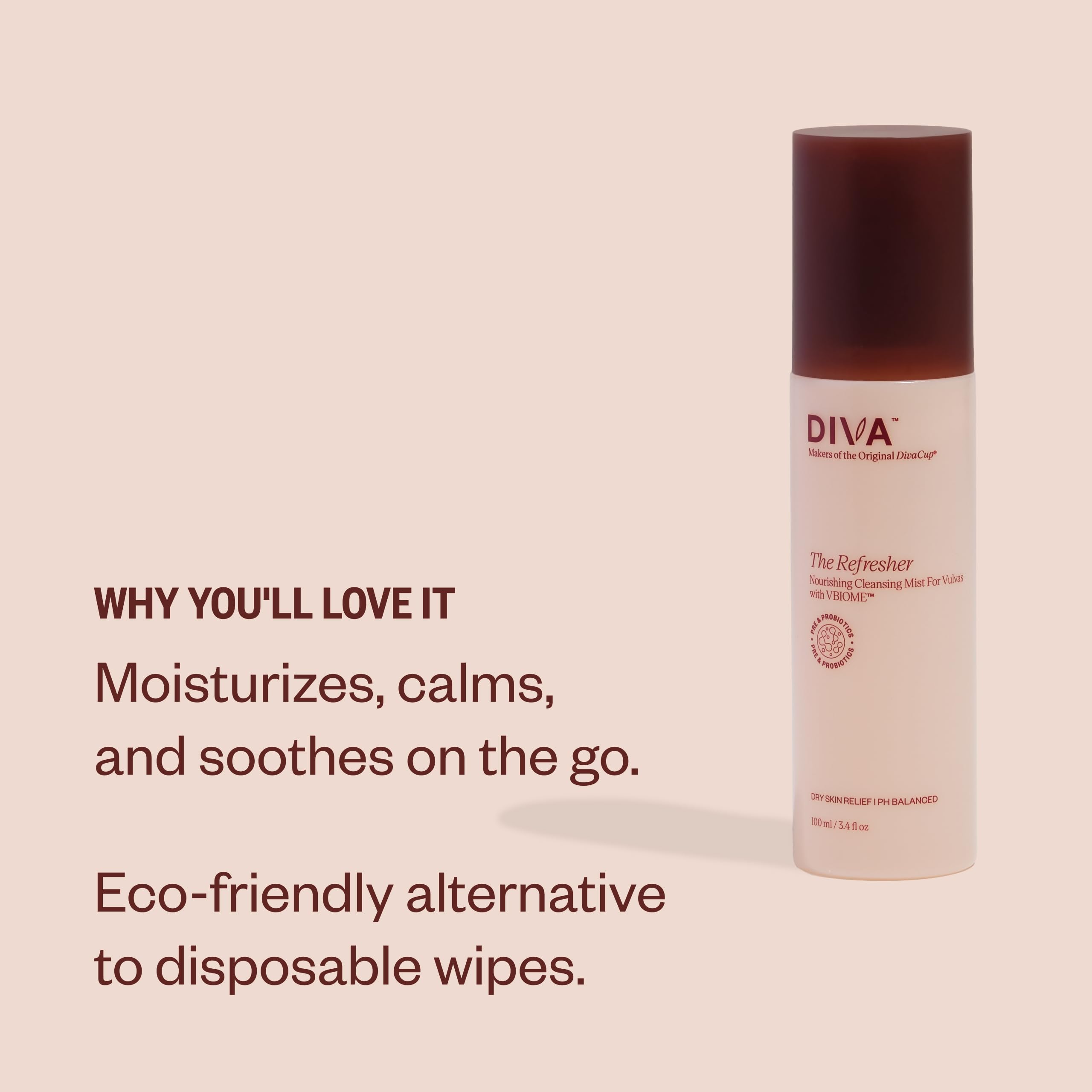 DIVA Refresher : Formule neutre et douce, adaptée à tous les types de peau.