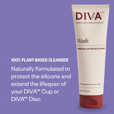 Bouteille Diva Wash en action pour un nettoyage doux