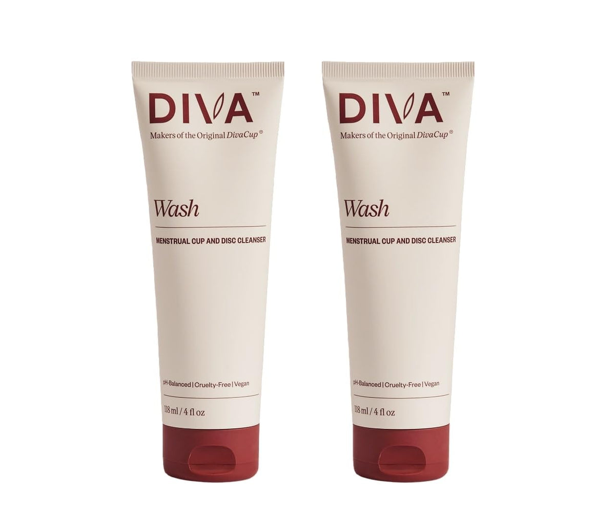 DIVA Wash Pack double bouteilles: nettoyage sûr pour coupe et disque réutilisables