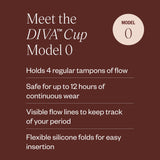 DivaCup avec orifices anti-fuite pour un maintien sûr pendant l’utilisation.