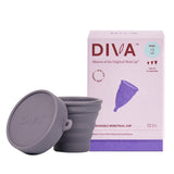 DivaCup Model 2 en silicone médical, gobelet sûr et durable pour une réutilisation.