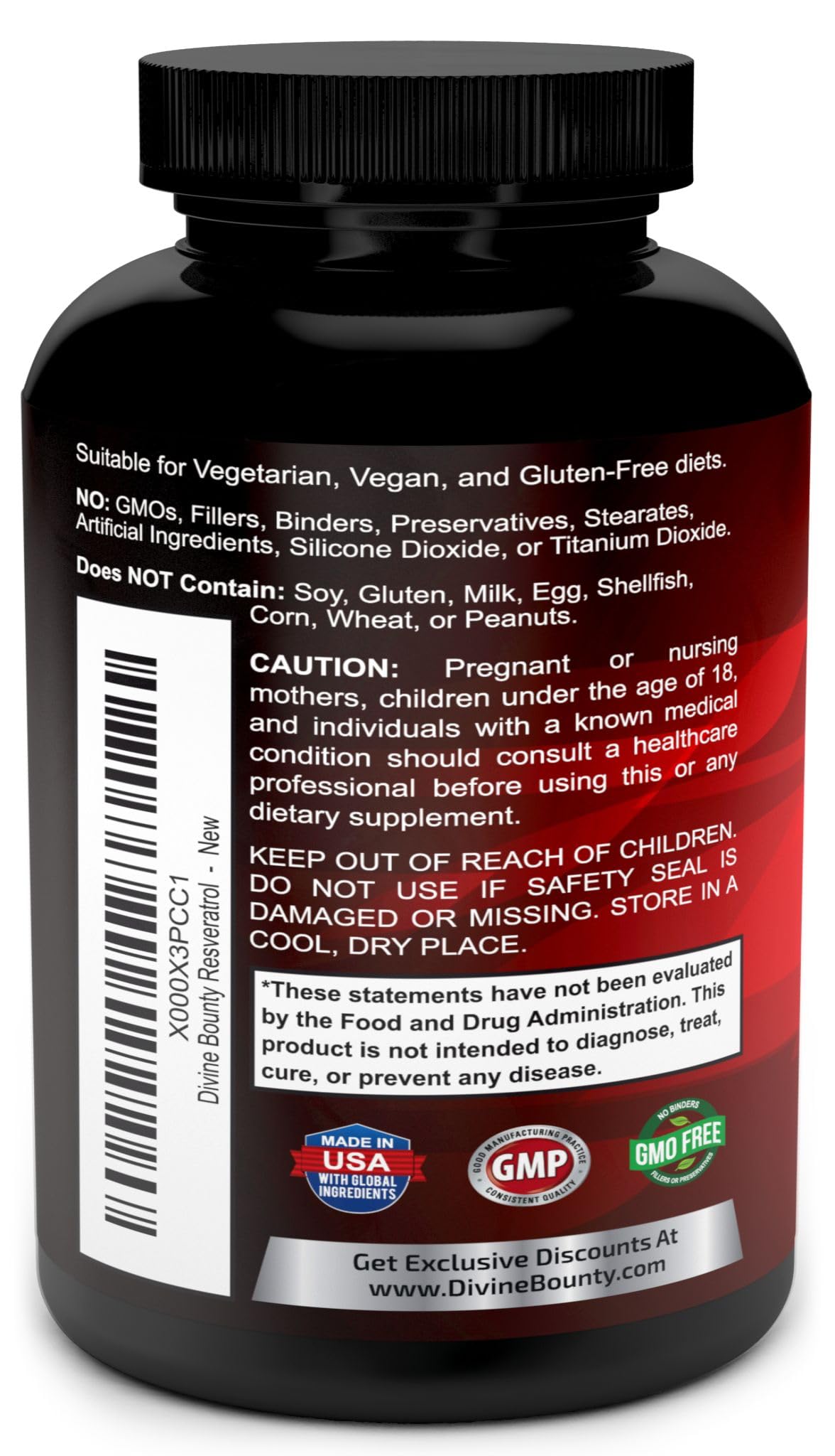 Divine Bounty Résveratrol – extrait thé vert, polyphénols et énergie légère au quotidien.