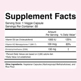 Étiquette Divine Health DIM — détails du dosage et des ingrédients.