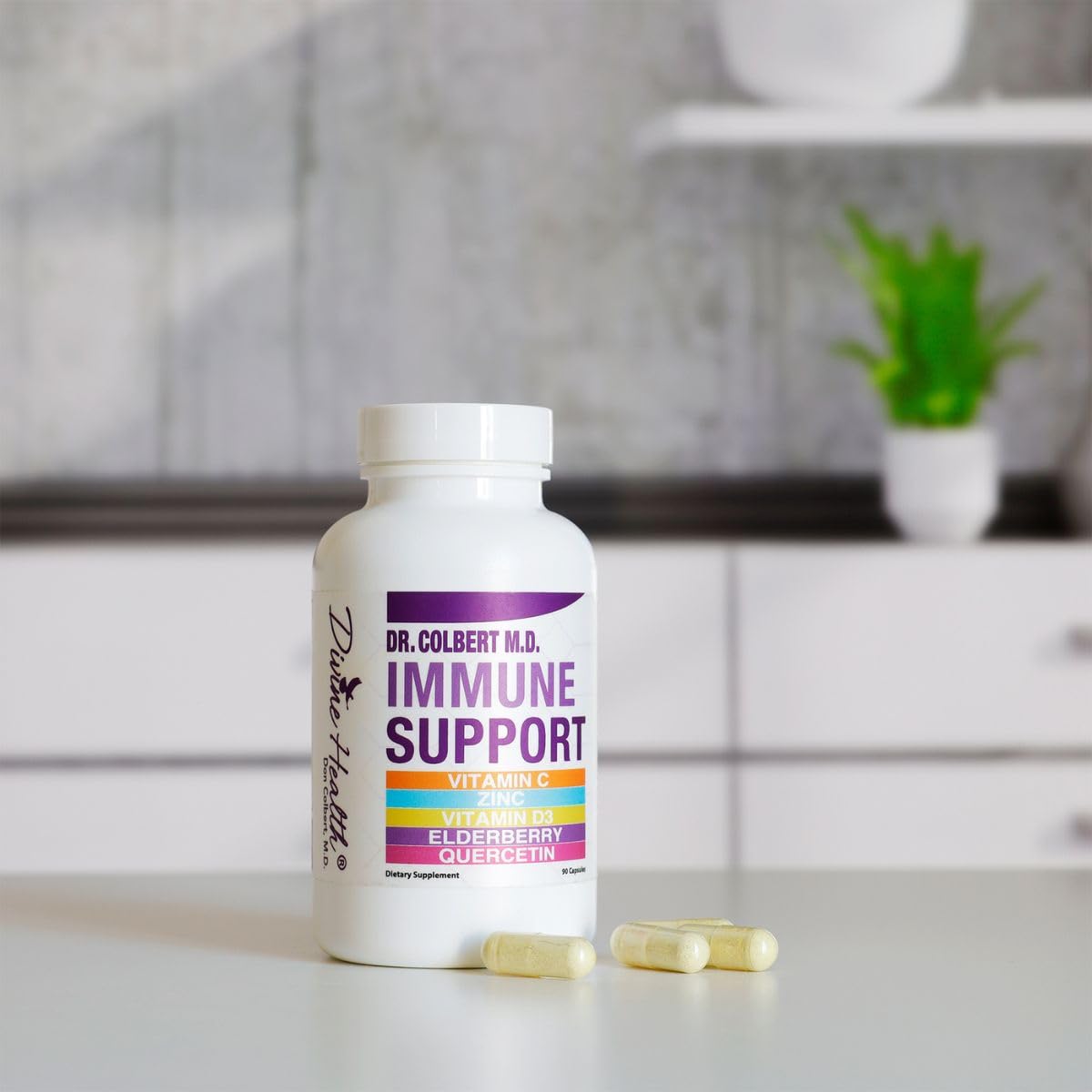 Divine Health vitamine D3 et zinc : capsules pour le soutien du système immunitaire.