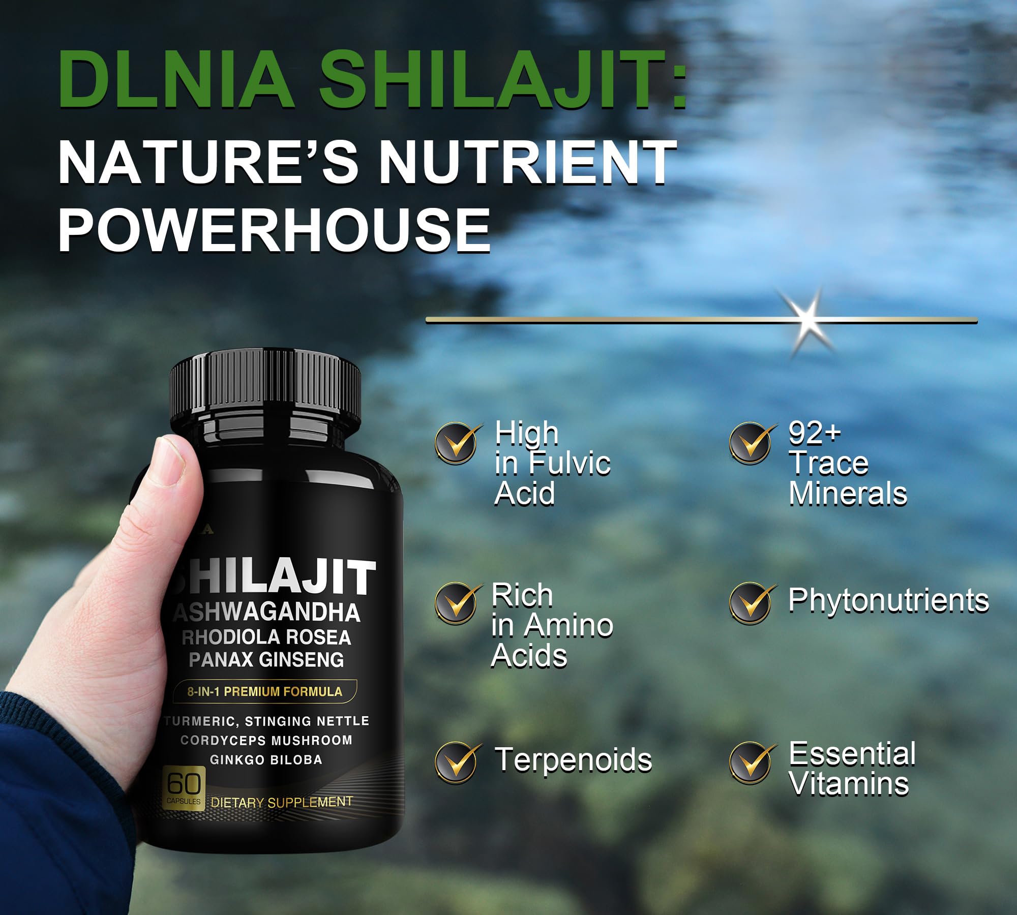 DLNIA Capsules naturelles Himalaya: formule pure et sans impuretés
