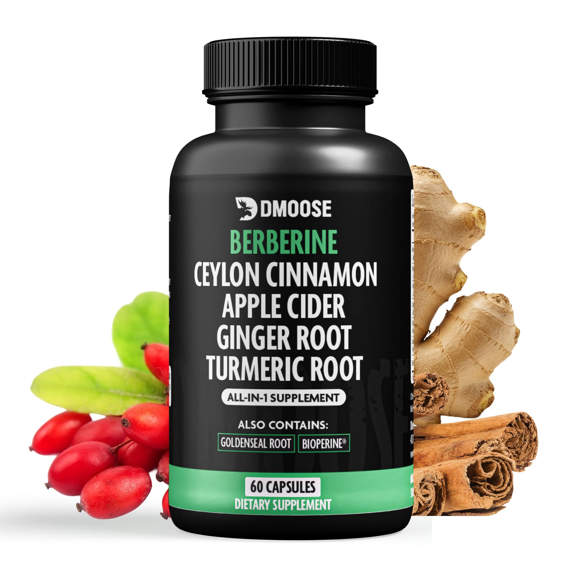 DMoose Fitness Berberine HCL gelules – vue bouteille pratique pour le quotidien