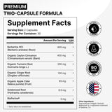 DMoose Fitness Berberine HCL gelules – etiquette d'emballage, informations claires