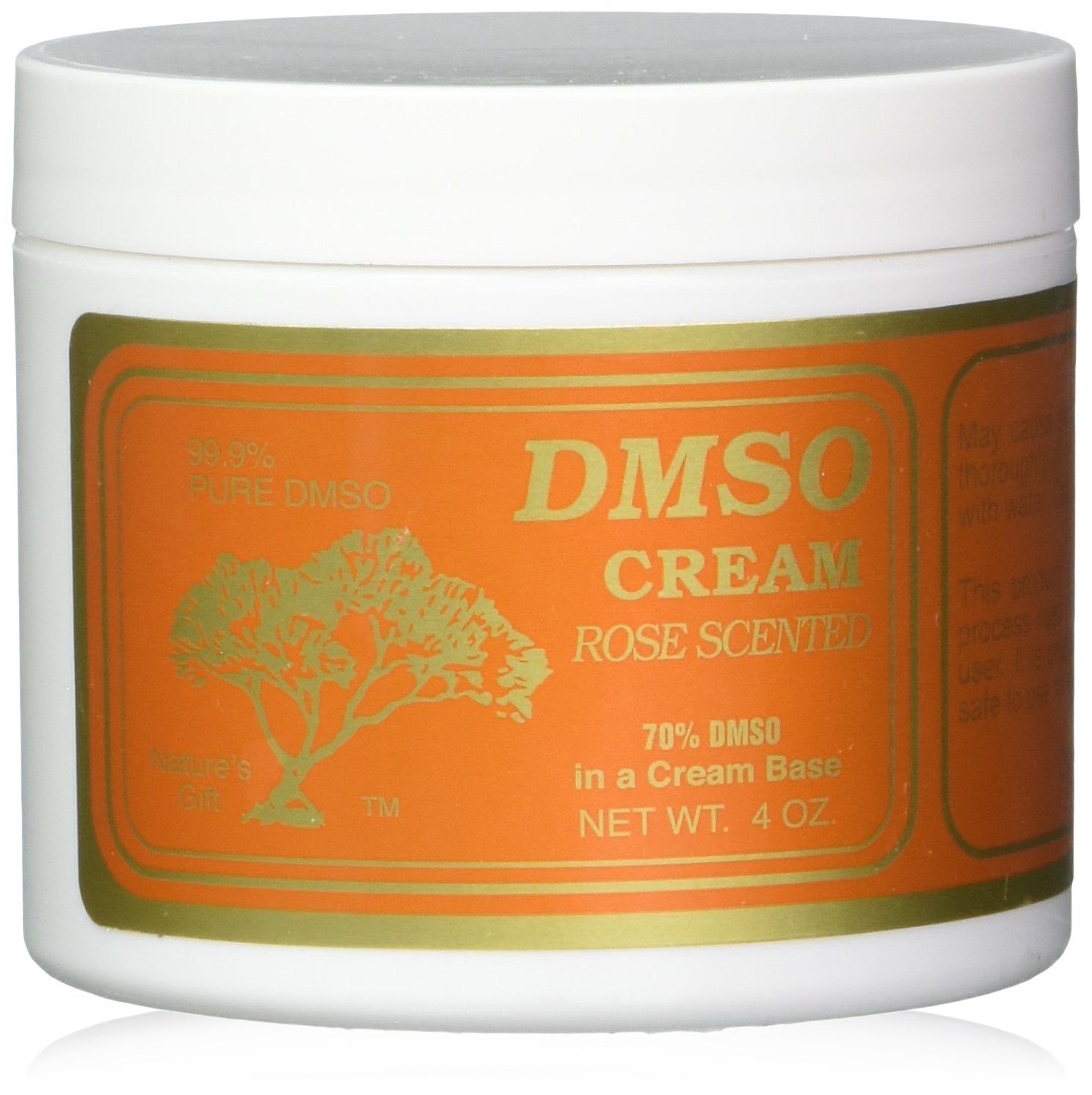 Crème DMSO Rose en flacon, hydratation apaisante et parfum subtil.
