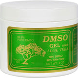 Gel DMSO avec Aloe Vera, flacon 4 oz, usage polyvalent et hydratant pour la peau.