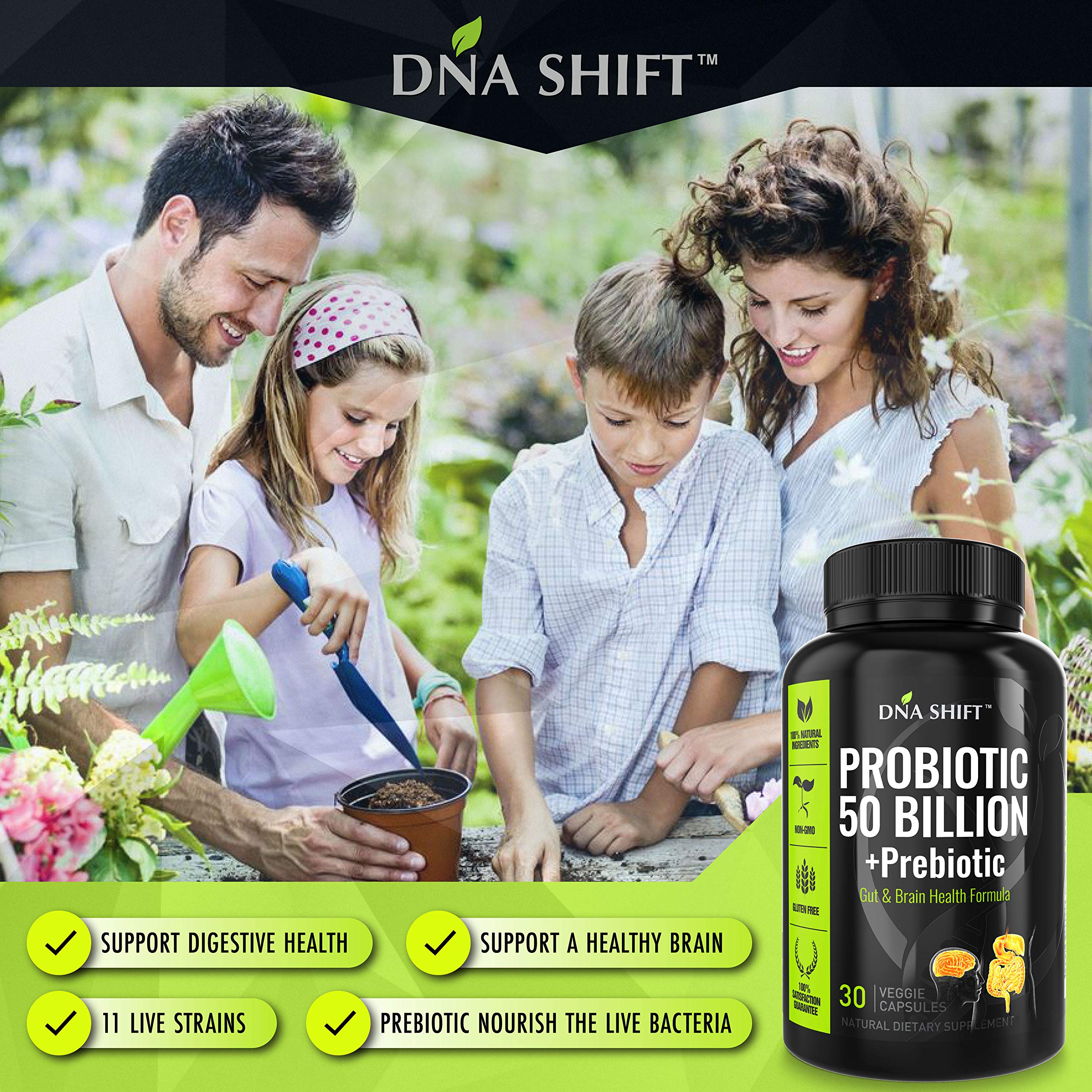 DNA SHIFT: santé digestive renforcée et bien-être grâce au probiotique.