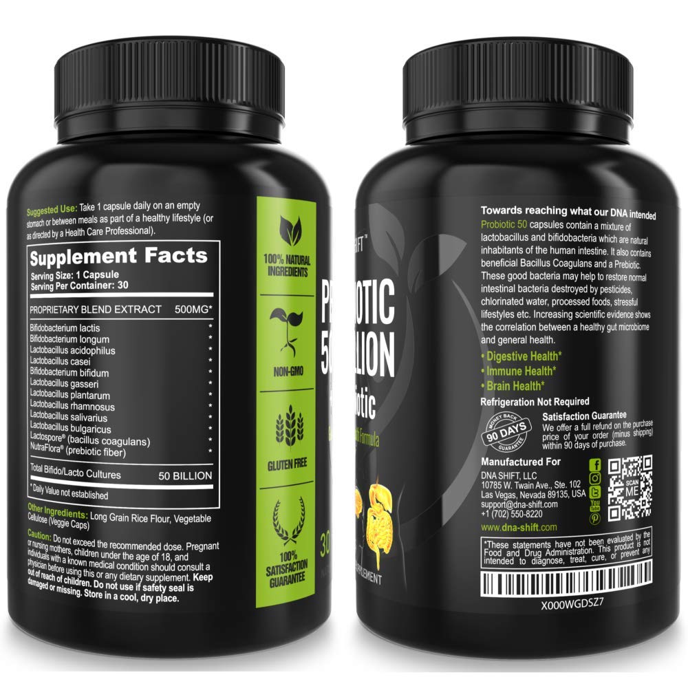 DNA SHIFT: usage quotidien pro-biotiques pour soutenir la digestion.