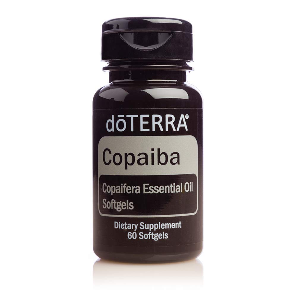 doTERRA Copaiba capsules molles dans une bouteille, soutien digestif et immunitaire
