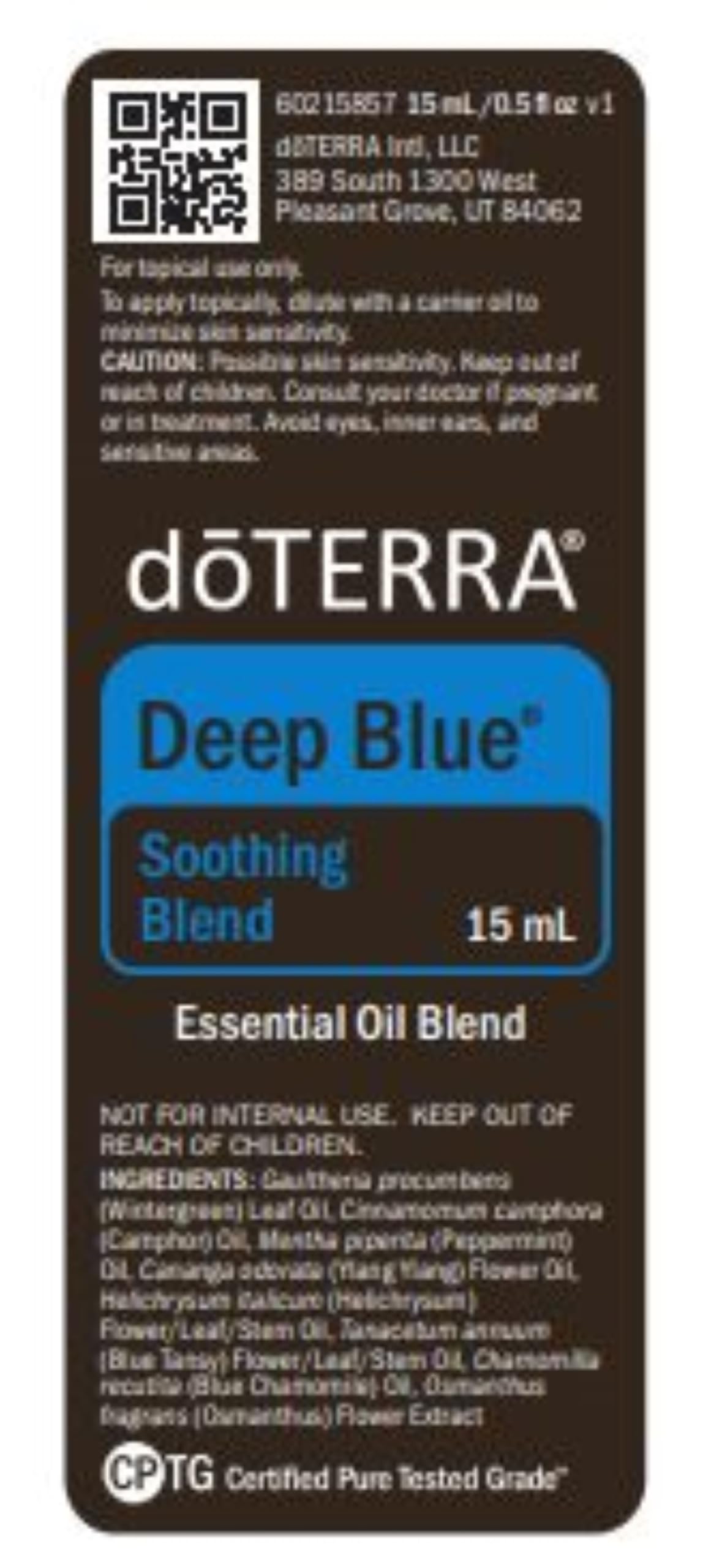 doTERRA Deep Blue: notes mentholées procurant une sensation rafraîchissante des muscles