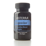 doTERRA DigestZen Softgels – bouteille montrant le flacon, soutien digestif naturel au quotidien