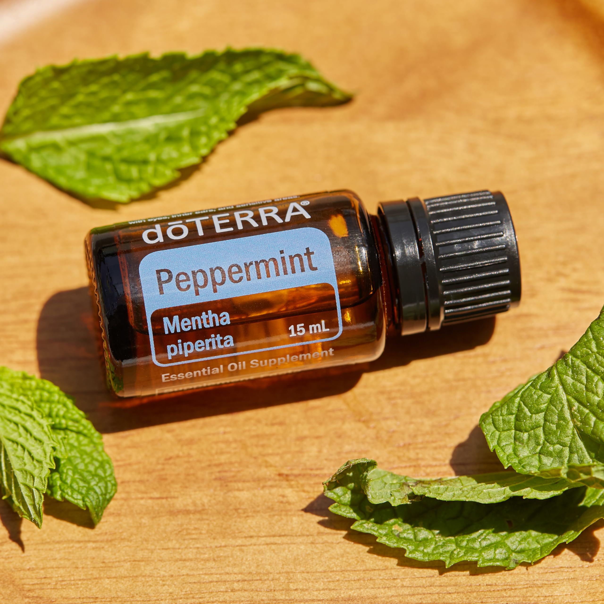 doTERRA Menthe poivree 15 ml, ideal pour dentifrice maison et hygiene buccale.