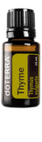 doTERRA thym huile essentielle - bouteille 15 ml, parfum frais et polyvalent pour cuisine et aromathérapie.