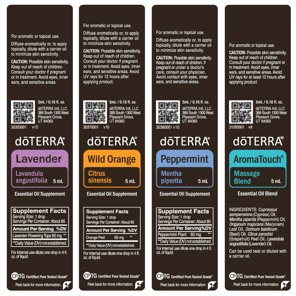 doTERRA kit de voyage avec flacons pour énergie et fraîcheur pendant les déplacements
