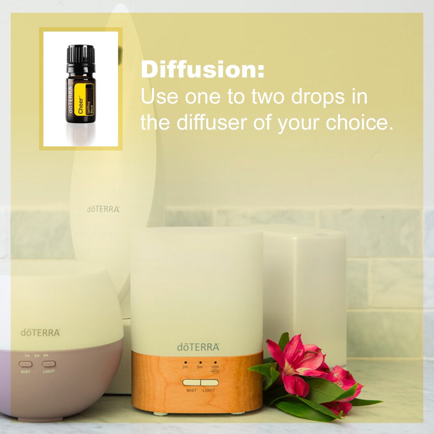 doTERRA Cheer, arôme citronné et épicé pour l'inspiration.