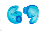 Boîte Doc’s Proplugs bleu, emballage pratique pour natation et transport.