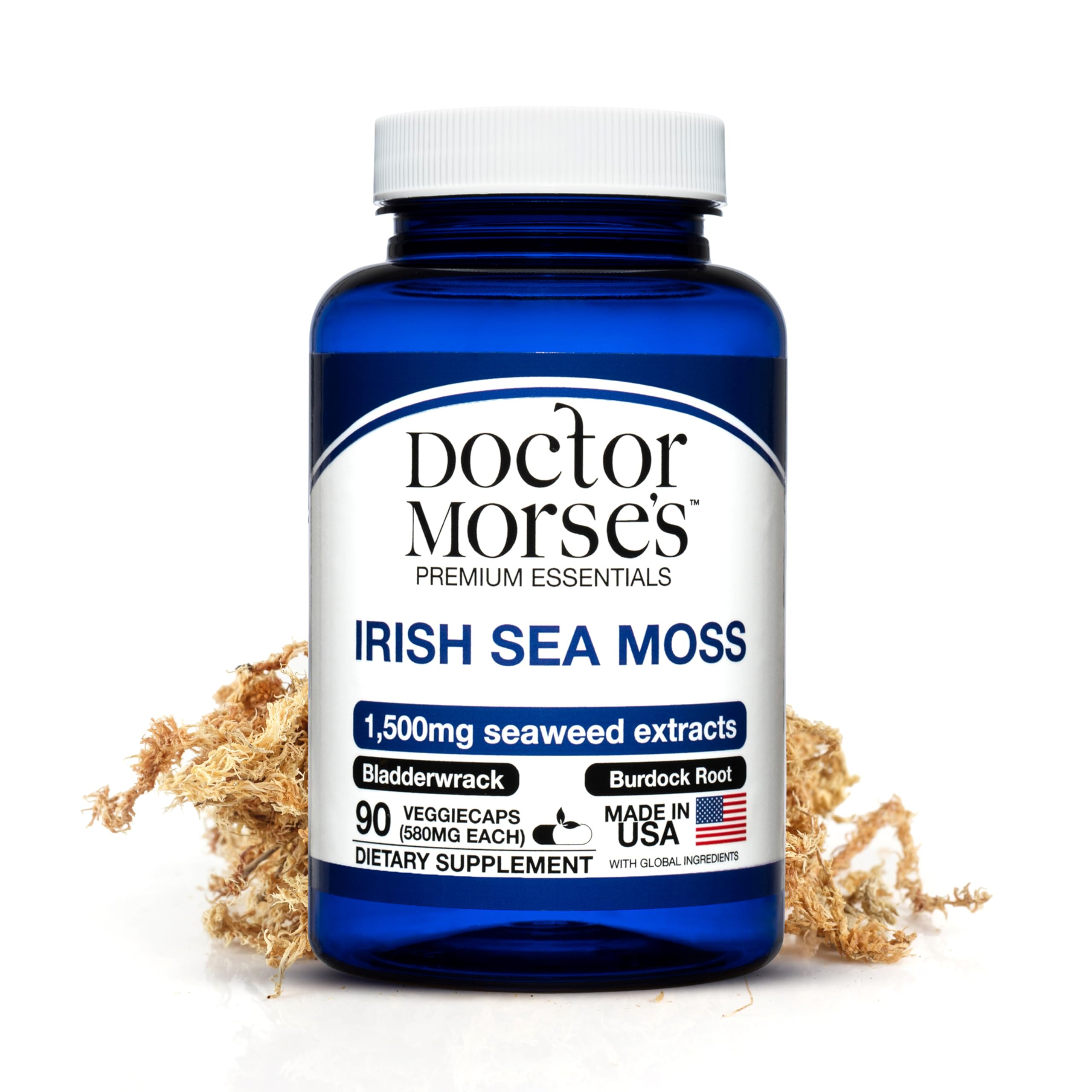 Capsules Docteur Morse's algue de mer irlandaise pour énergie durable.