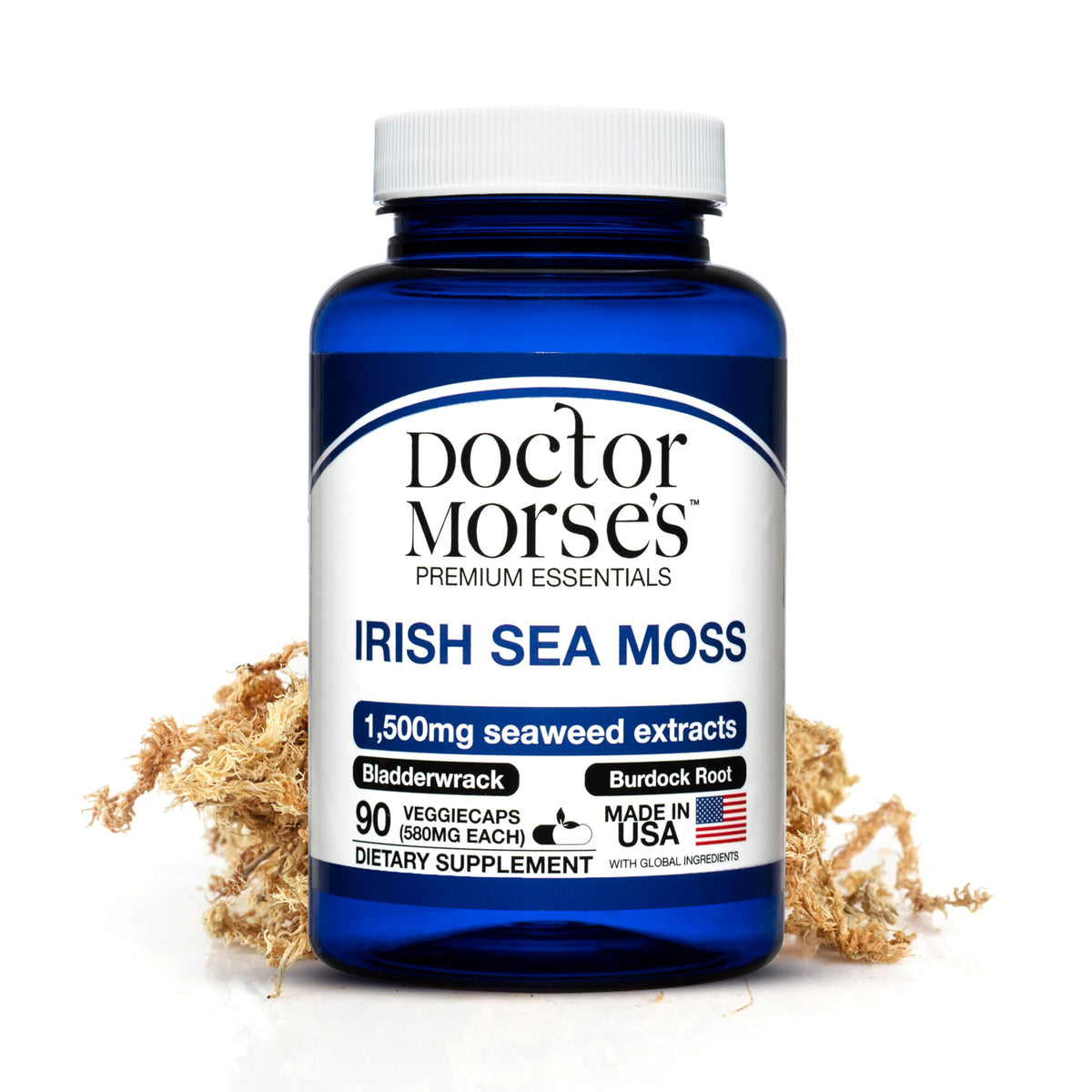 Capsules Docteur Morse's algue de mer irlandaise pour énergie durable.