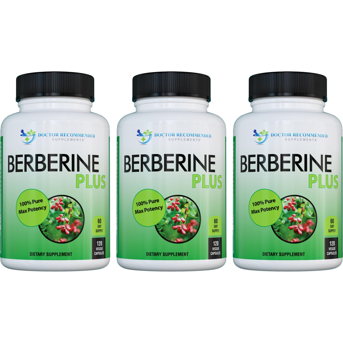 Berberine Plus emballage Docteur Recommandé Suppléments, facile à repérer pour votre routine quotidienne.