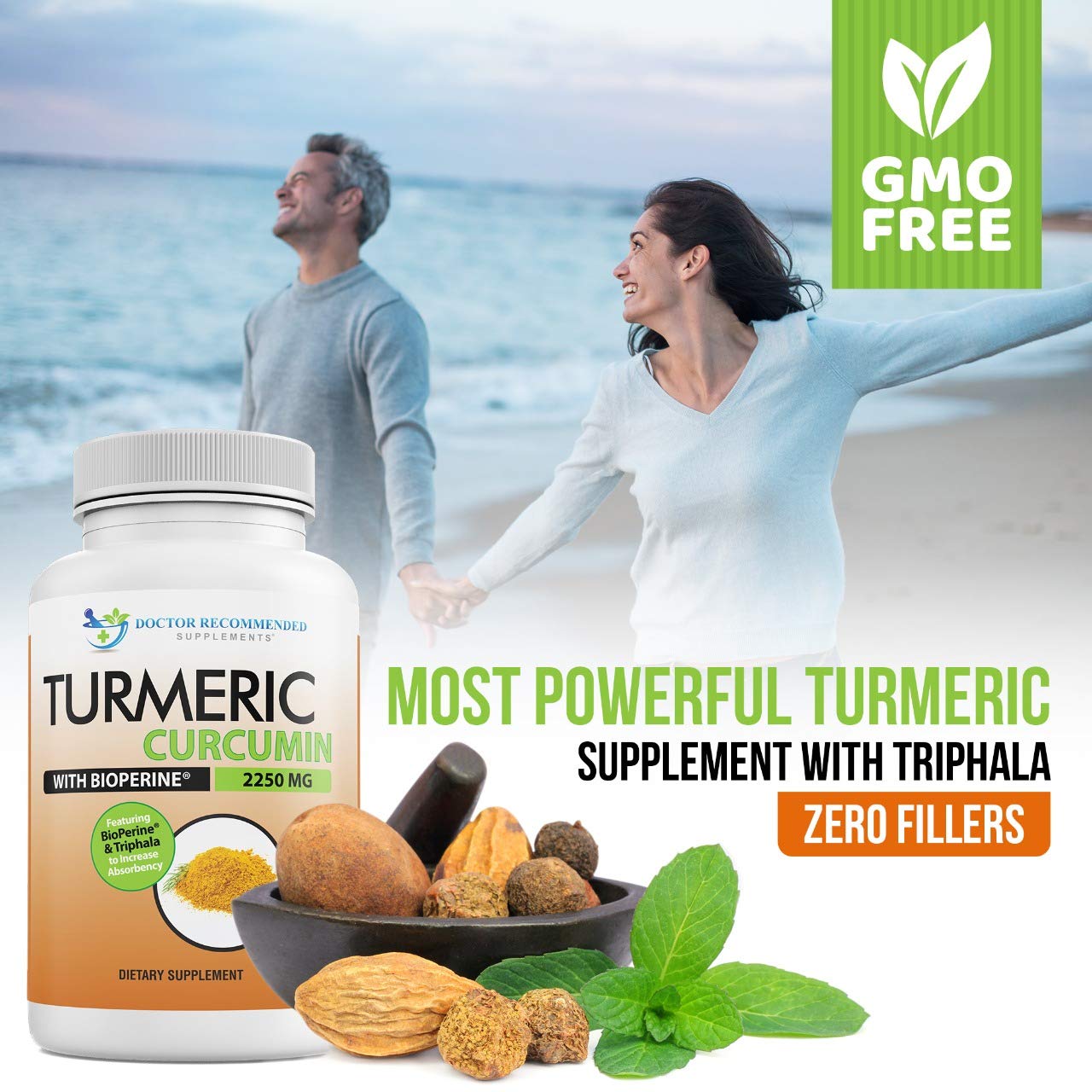 DOCTOR RECOMMENDED SUPPLEMENTS Curcuma – pack double pratique pour routine quotidienne.