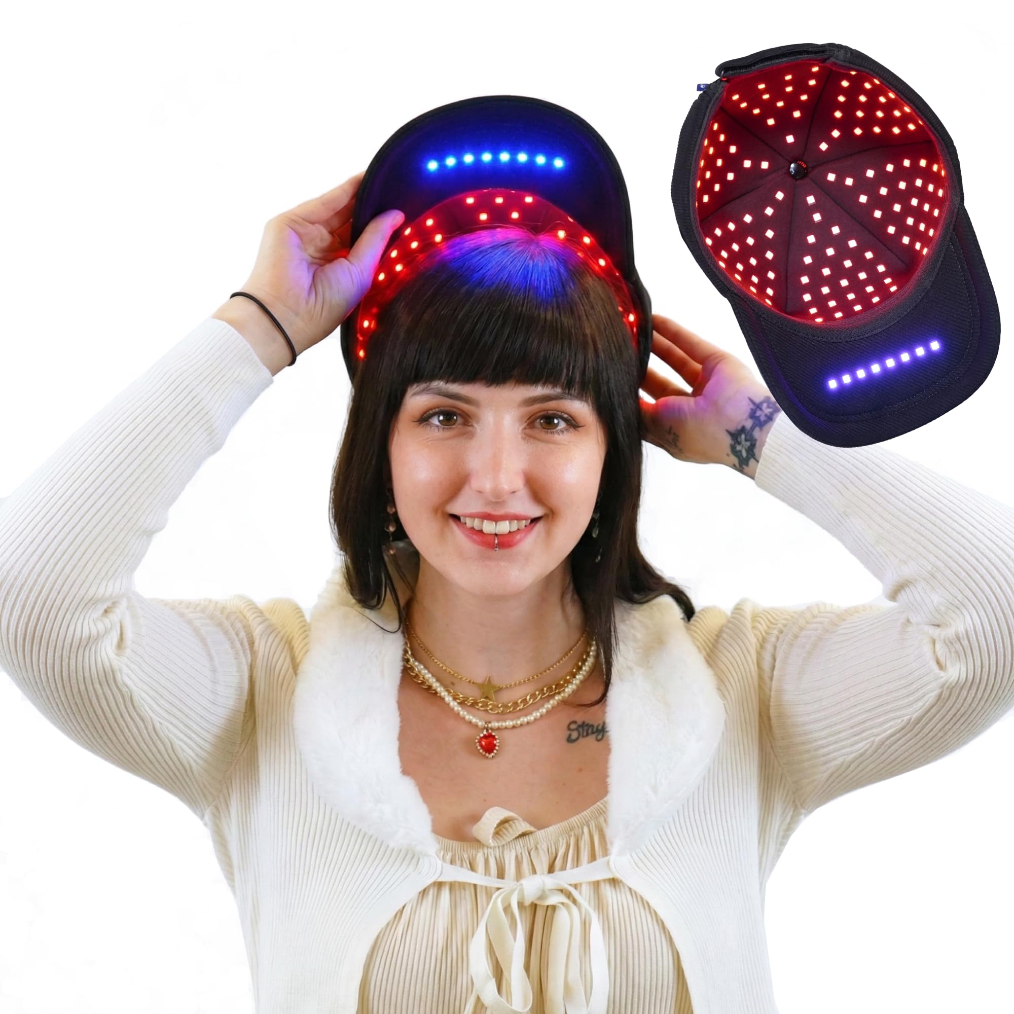 Docteur Trigger DualGlow, casque lumière rouge, revitalise le cuir chevelu et apporte énergie.