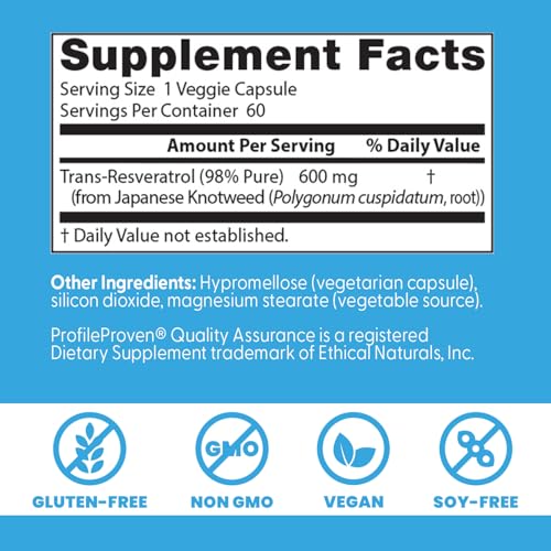 Doctor's Best Trans-Resveratrol-600 etiquette : étiquette claire et informations de qualité.