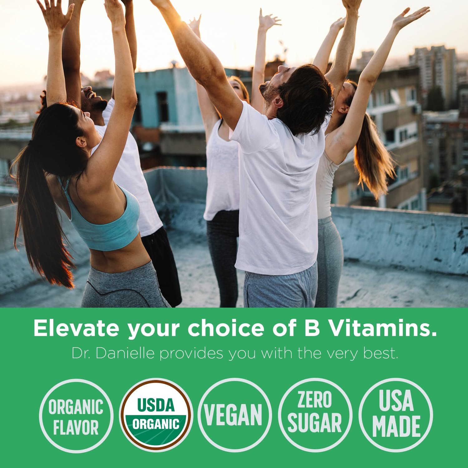Ingrédients B vitamines Doctor Danielle B Complex – formulation 100% vegan et biologique.