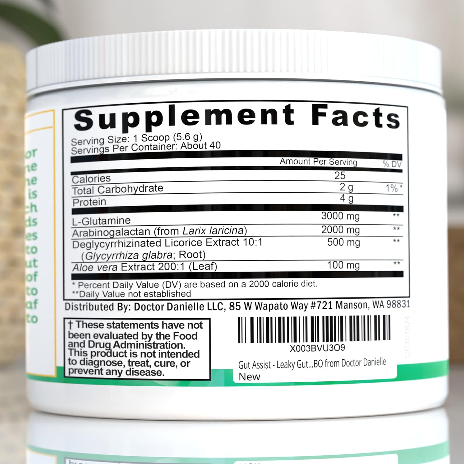 Doctor Danielle Gut Assist — complément quotidien compatible avec probiotiques et enzymes digestives.