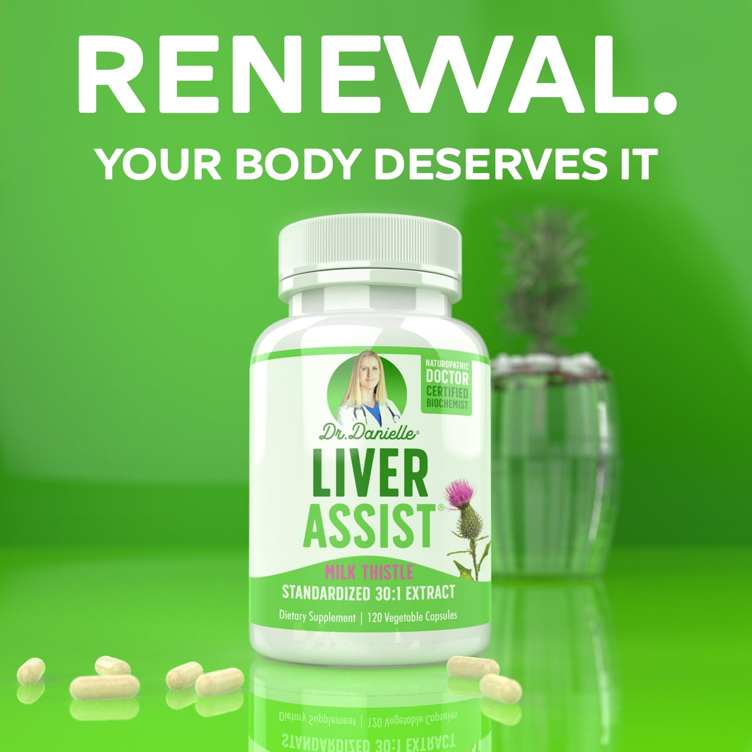 Liver Assist par Doctor Danielle – gélules présentées, pratique à intégrer à votre routine.