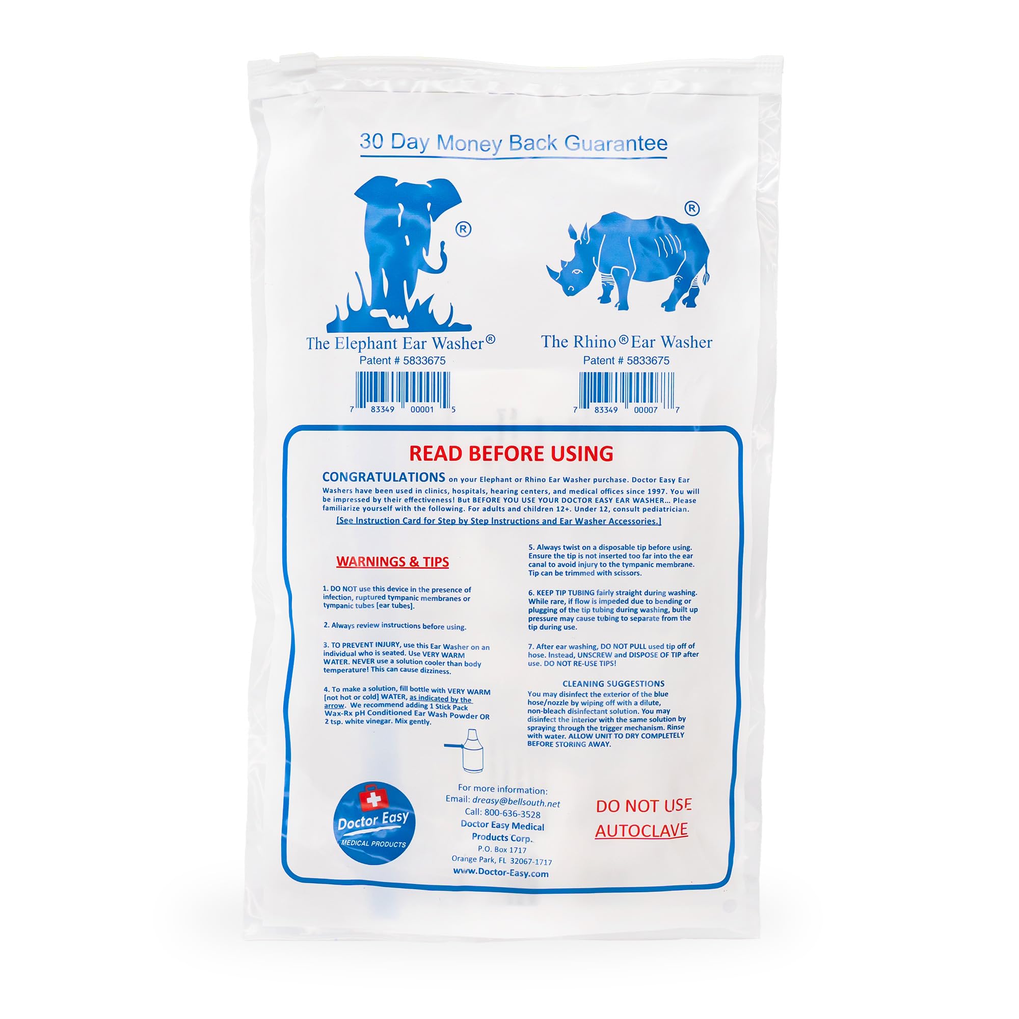 Utilisation douce du Doctor Easy Elephant Ear Washer pour les oreilles sensibles.