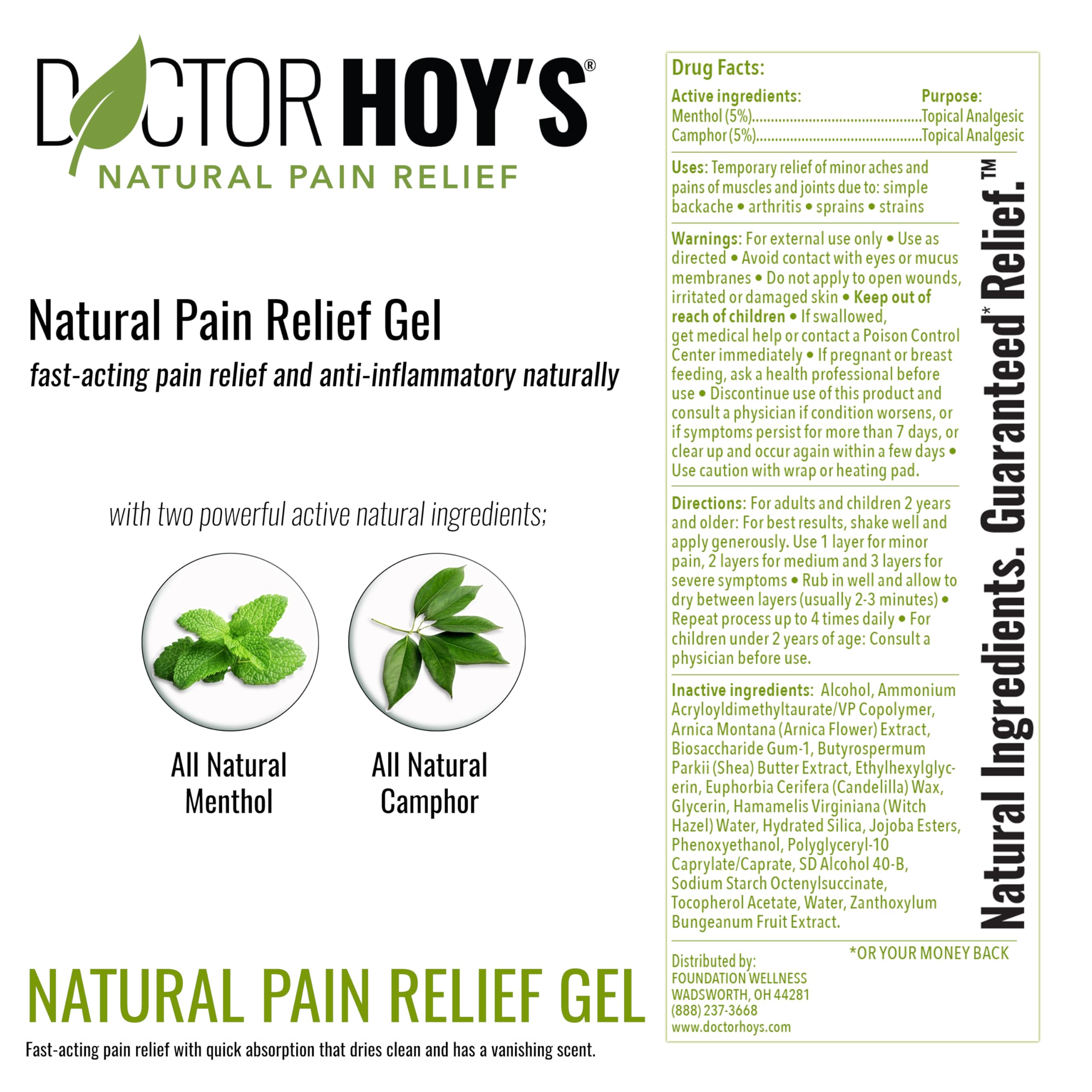 DOCTOR HOY'S Gel Application Muscles Zone: prépare avant l'effort et apaise.