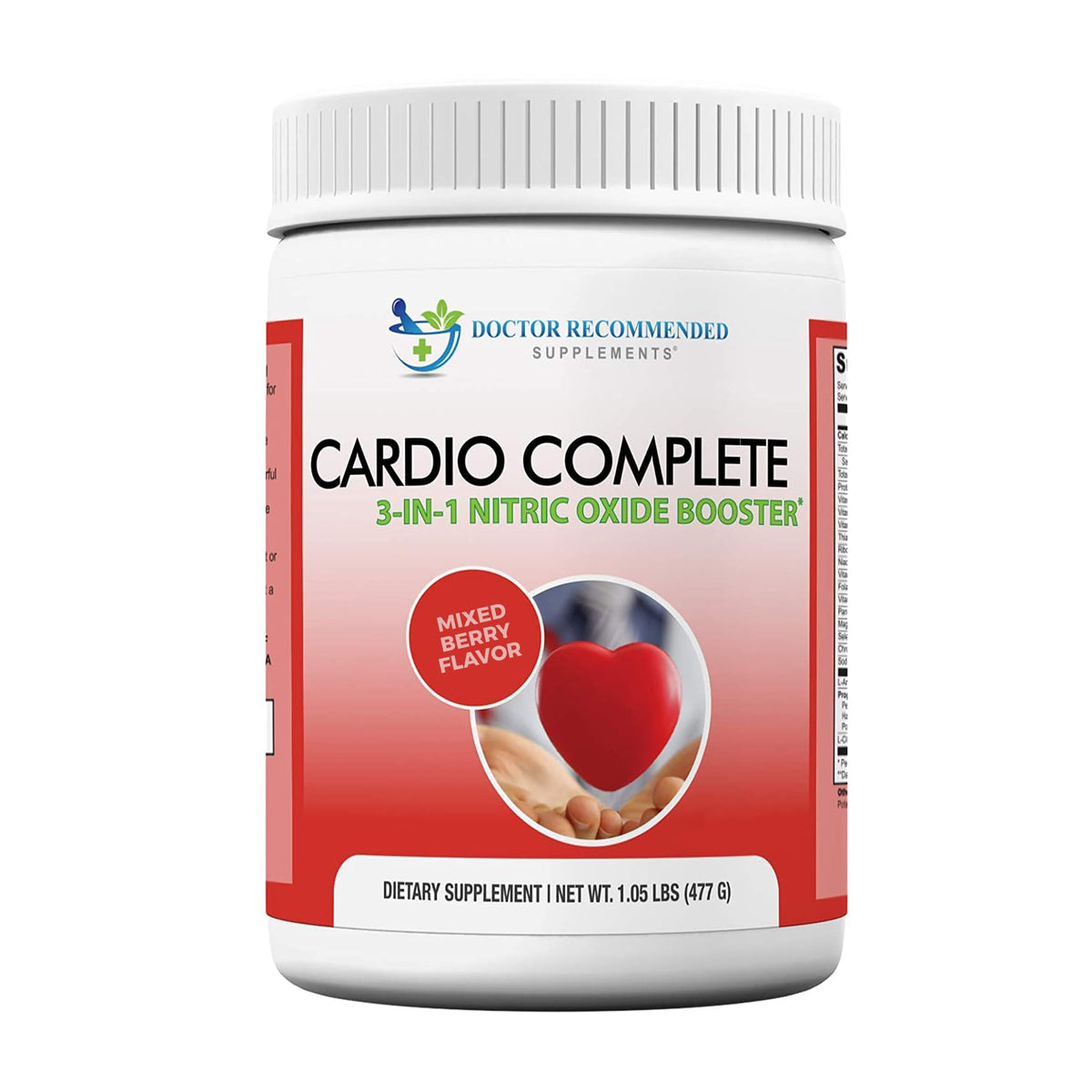 DOCTOR RECOMMENDED SUPPLEMENTS Cardio Complete – flacon L-arginine soutient le développement musculaire.
