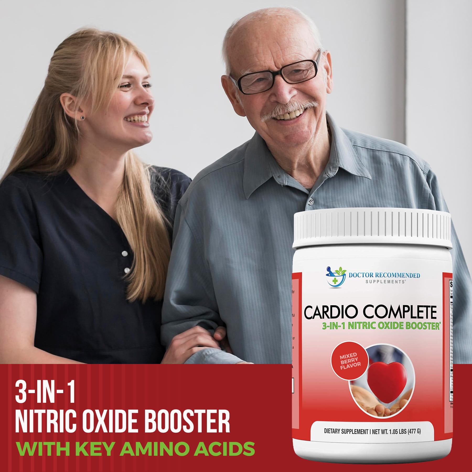 DOCTOR RECOMMENDED SUPPLEMENTS Cardio Complete – goût framboise naturel sans colorants artificiels.