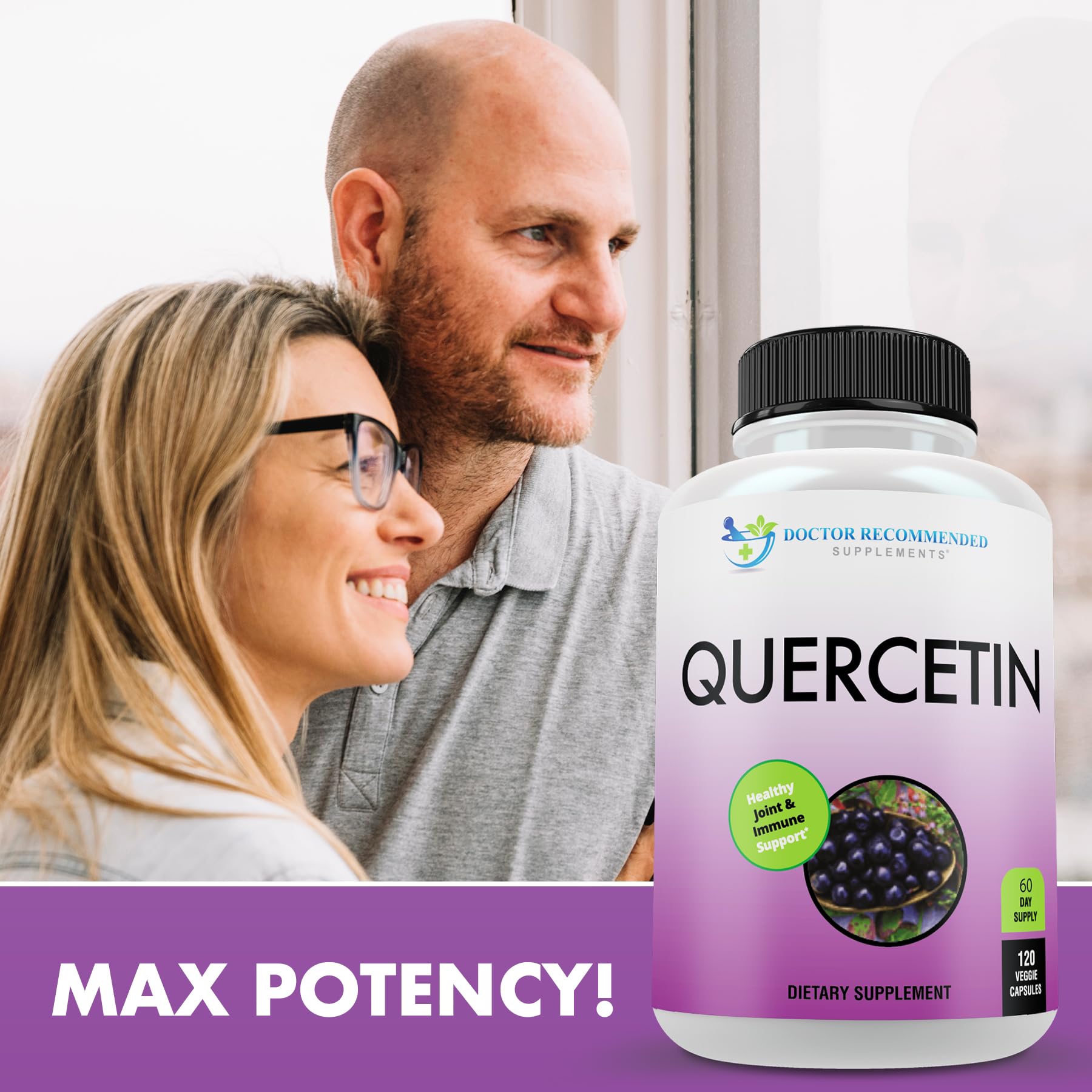 Quercetine 1000mg DOCTOR RECOMMENDED SUPPLEMENTS, etiquette verso.