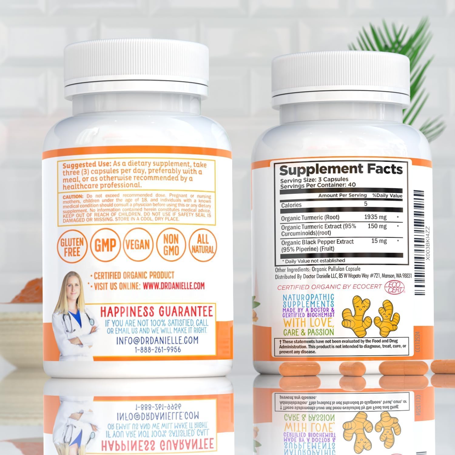 Doctordanielle Curcuma: sceau de qualité et traçabilité des ingrédients.