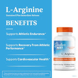 Docteurs Best Arginine, bouteille 120 comprimés vegan sans gluten