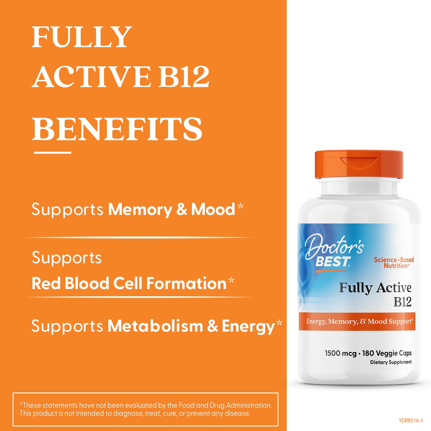 Doctor's BEST B12 absorption optimale directement utilisable par l'organisme.