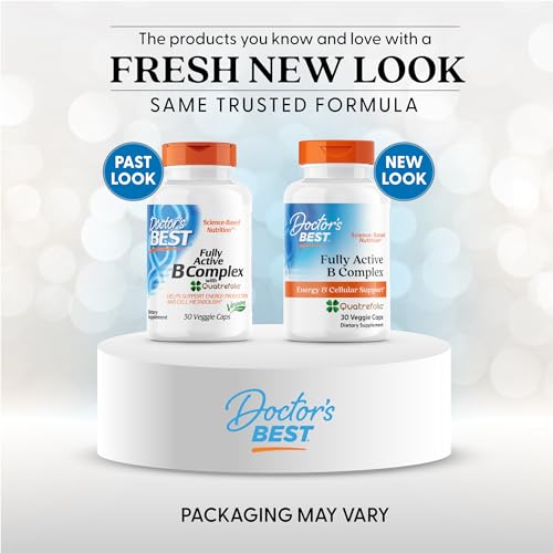 Doctor's BEST B12 actif et folate méthylé, étiquette informative.