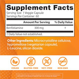 Doctor's Best Benfotiamine 300 – étiquette lisible, clarté sur les ingrédients